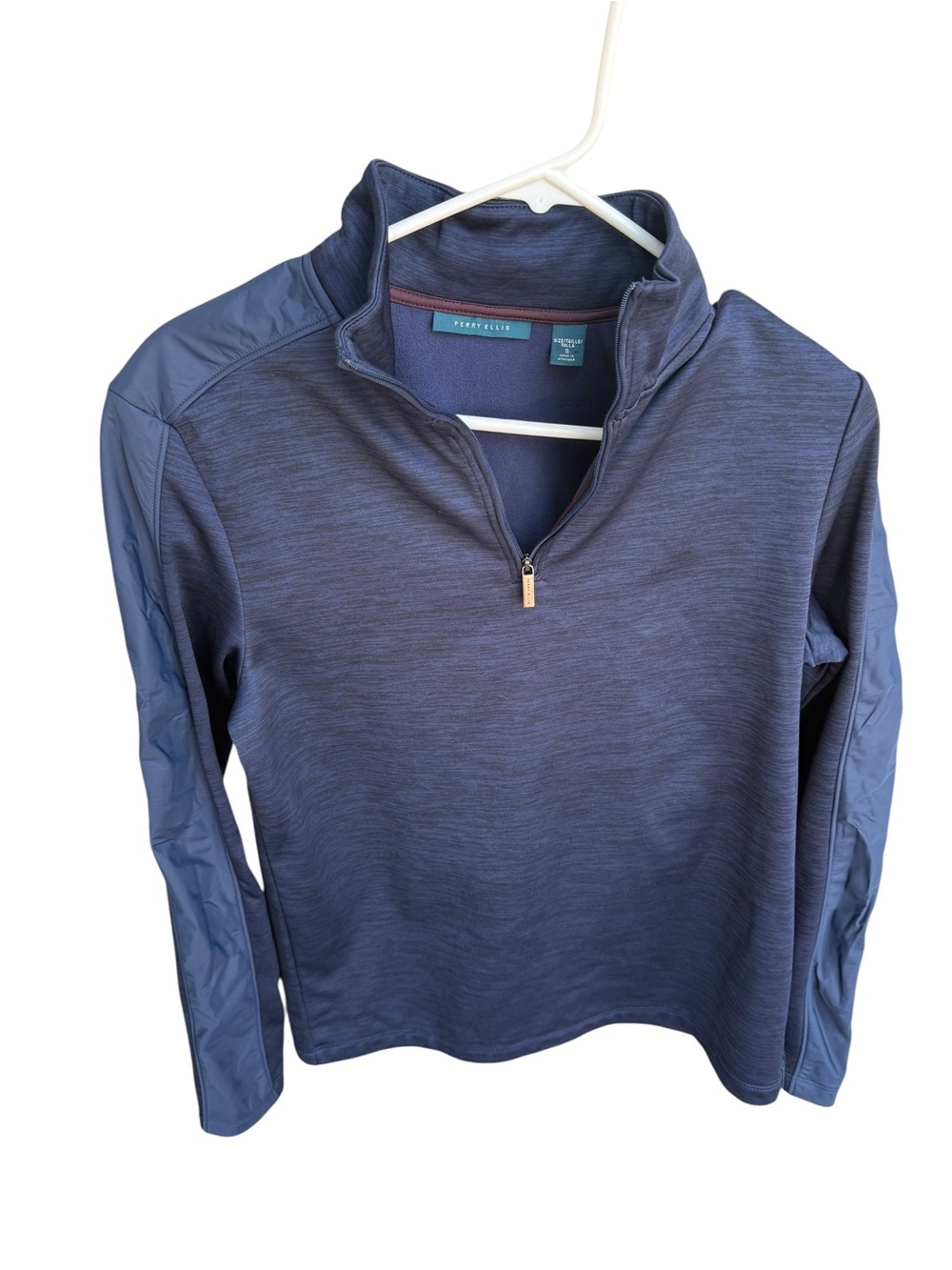 Perry Ellis Performance 1/4 Zip Pullover | Men’s Small | Heather Navy